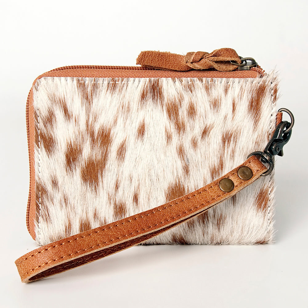 American Darling Coin Purse Hair on Genuine Leather Western Women Bag | Handbag Wristlet Travel Clutch