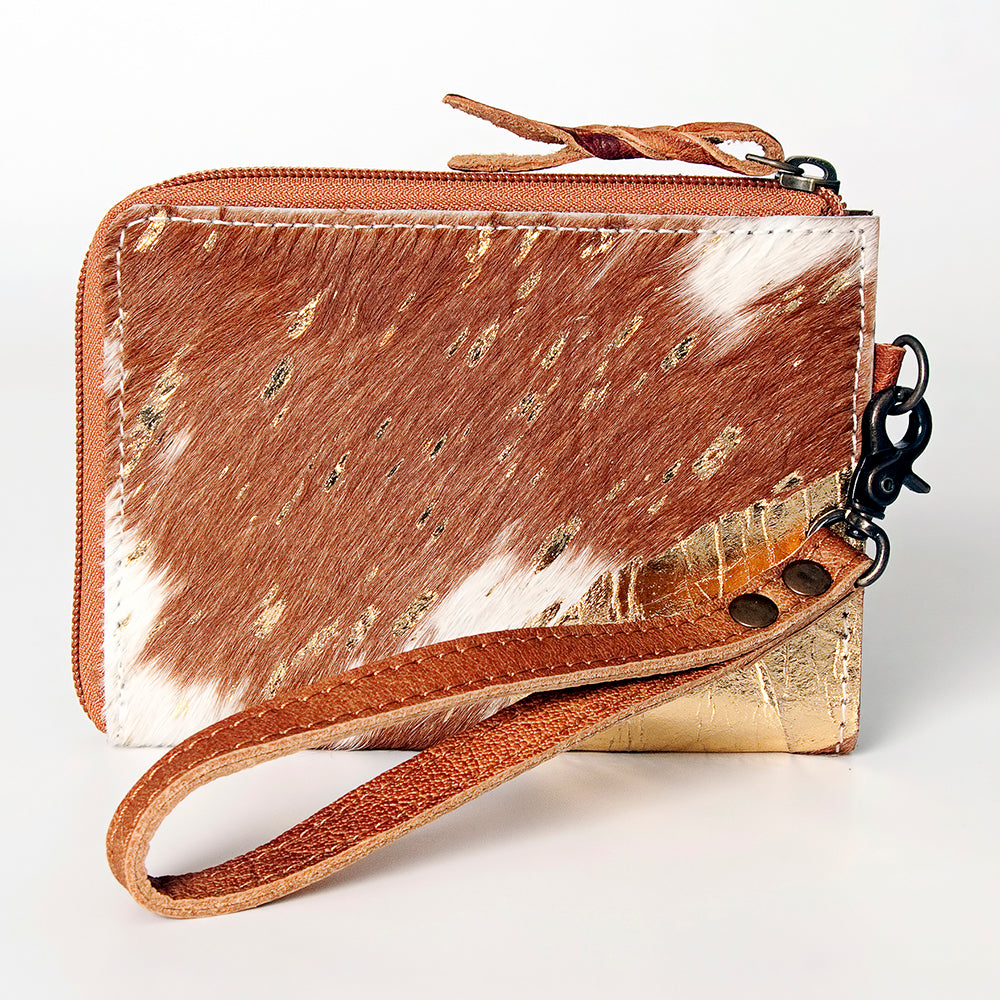 American Darling Coin Purse Hair on Genuine Leather Western Women Bag | Handbag Wristlet Travel Clutch
