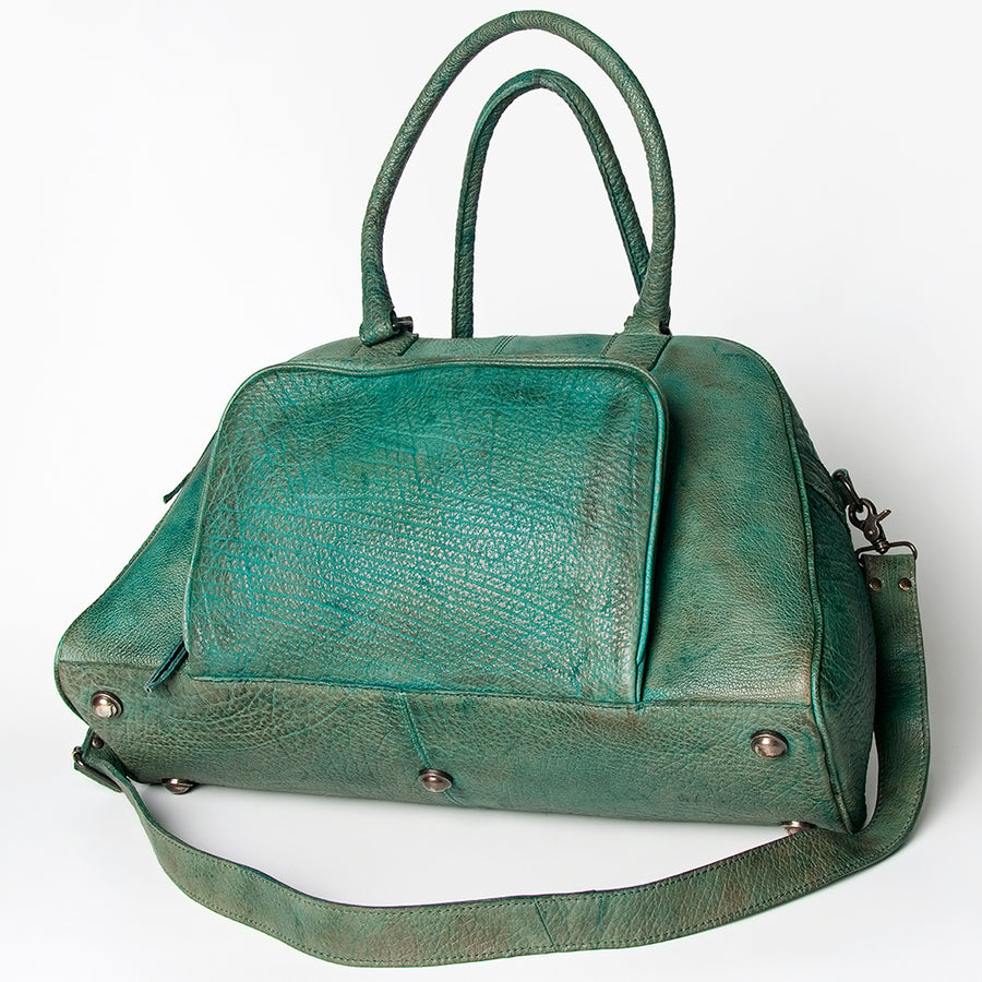 Never Mind Nmbgz121B Tote Vintage Handmade Genuine Cowhide Leather Women Bag Western Handbag Purse