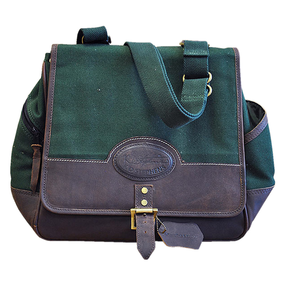 11”W x 12”H x 6”D Hunting Field Bag Leather Canvas