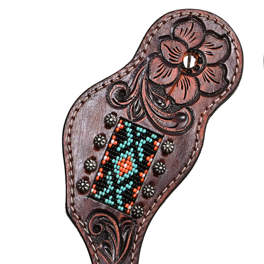 Bar H Equine Leather Spurs Straps for Adults Western Womens Spur Horse Riding Barrel Racing Show and Rodeo Strap Adult Women