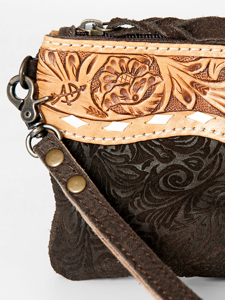 American Darling Wristlet Hand Tooled Embossed Genuine Leather Western Women Bag | Handbag Purse | Women Wristlet Purse | Wristlet Purse | Travel Wristlet Purse | Leather Wristlet Purse | Clutch Wristlet Purse