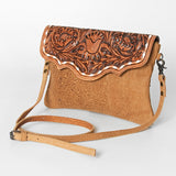 American Darling ADBGS178DM1D Envelope Hand Tooled Embossed Genuine Leather women bag western handbag purse