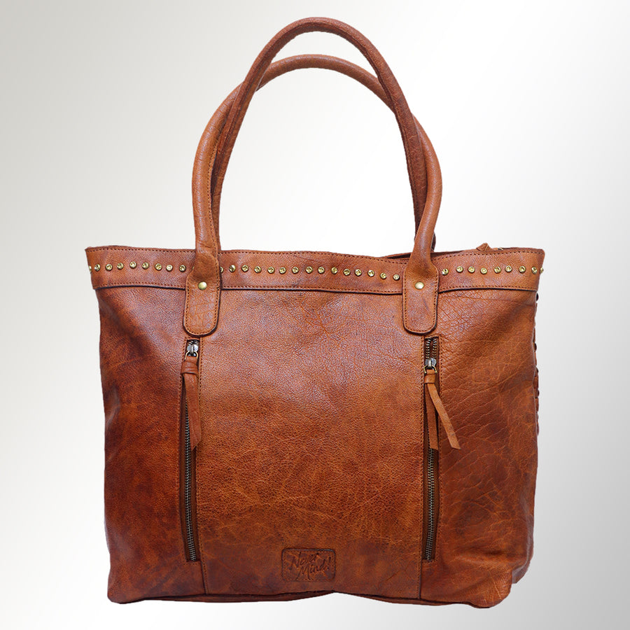 Never Mind Nmbgm118 Tote Vintage Handmade Genuine Cowhide Leather Women Bag Western Handbag Purse