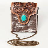American Darling Cross Body Hand Tooled Hair on Genuine Leather Western Women Bag Handbag Purse | Crossbody for Cute