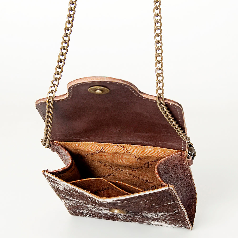 American Darling Cross Body Hand Tooled Hair on Genuine Leather Western Women Bag Handbag Purse | Crossbody for Cute