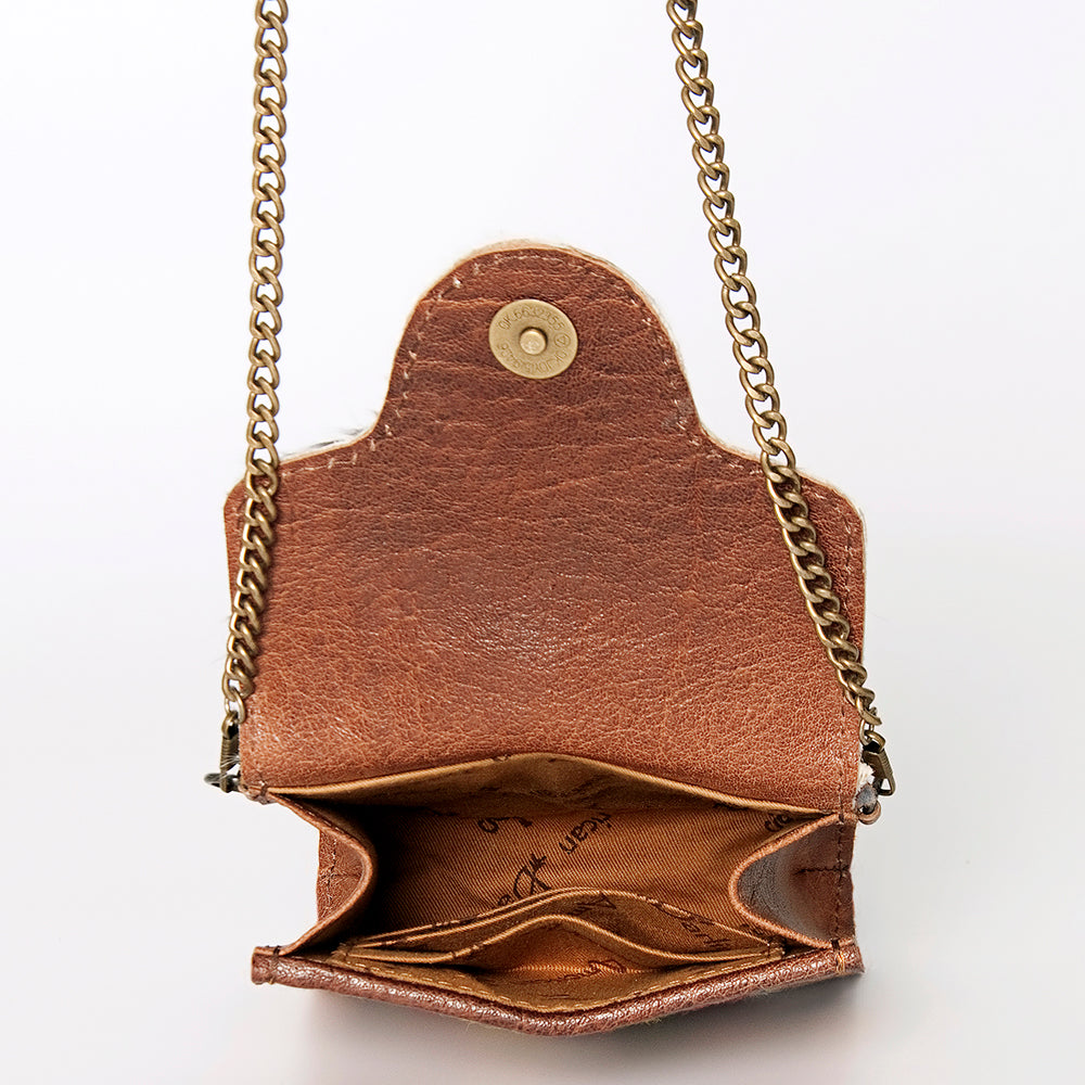 American Darling Cross Body Hand Tooled Hair on Genuine Leather Western Women Bag Handbag Purse | Crossbody for Cute