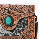 American Darling Small Crossbody Hand Tooled Hair On Genuine Leather Western Women Bag Handbag Purse | for Cute