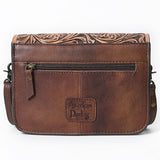 American Darling Small Crossbody Hand Tooled Hair On Genuine Leather Western Women Bag Handbag Purse | for Cute