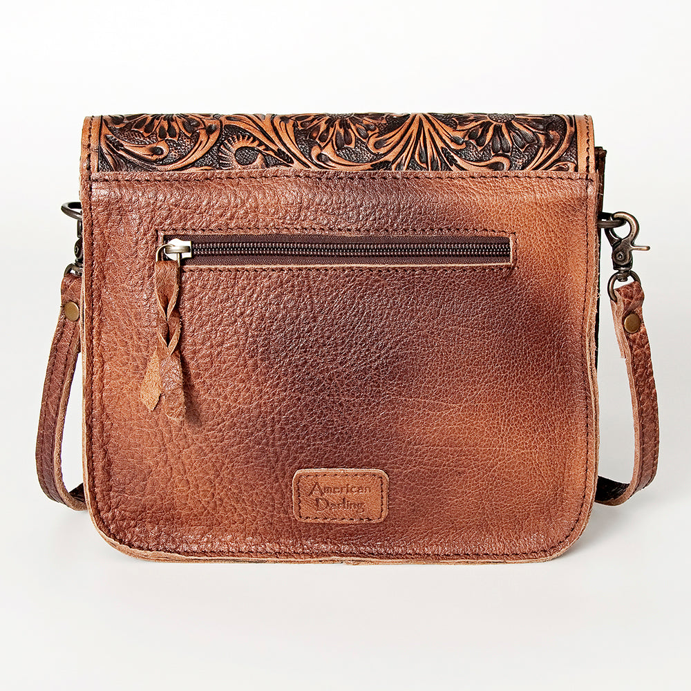 American Darling Cross Body Hand Tooled Saddle Blanket Genuine Leather Western Women Bag Handbag Purse | Crossbody for Cute
