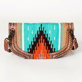 American Darling Cross Body Saddle Blanket Genuine Leather Western Women Bag Handbag Purse | Crossbody for Cute