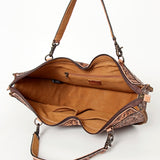 American Darling Tote Hand Tooled Genuine Leather Western Women Bag Handbag Purse | White Travel Bags College Casual