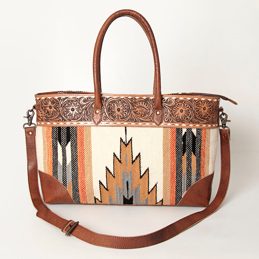 American Darling Tote Hand Tooled Saddle Blanket Genuine Leather Western Women Bag Handbag Purse | Travel Bags College Casual