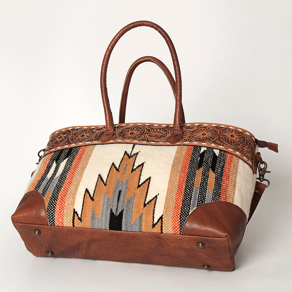American Darling Tote Hand Tooled Saddle Blanket Genuine Leather Western Women Bag Handbag Purse | Travel Bags College Casual