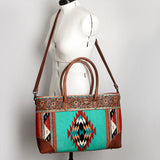 American Darling Tote Hand Tooled Saddle Blanket Genuine Leather Western Women Bag Handbag Purse | Travel Bags College Casual