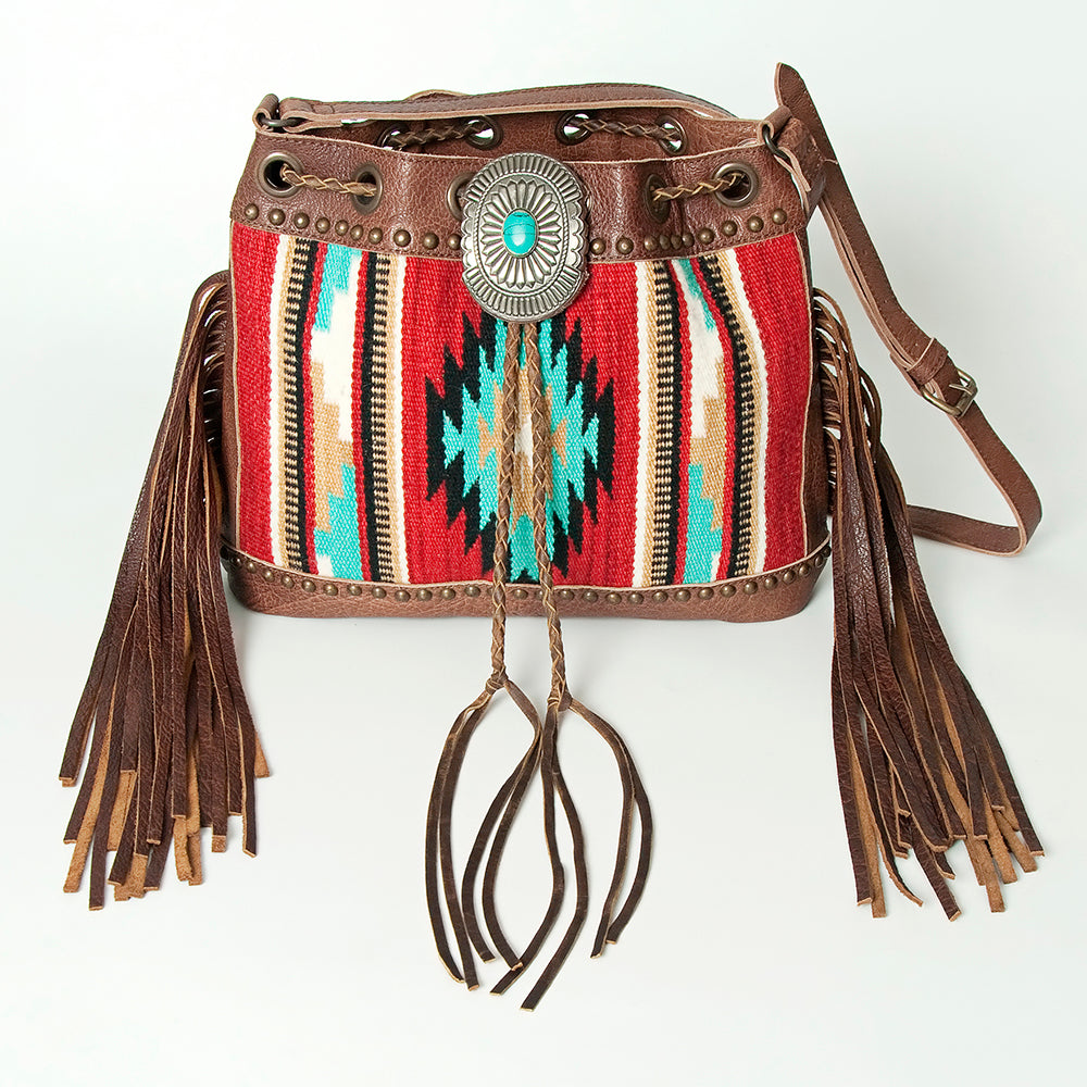 American Darling Cross Body Hand Tooled Saddle Blanket Genuine Leather Western Women Bag Handbag Purse | Crossbody for Cute