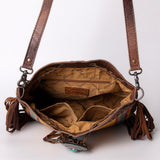 American Darling Cross Body Saddle Blanket Fabric Genuine Leather Western Women Bag | Handbag Purse Crossbody for Cute