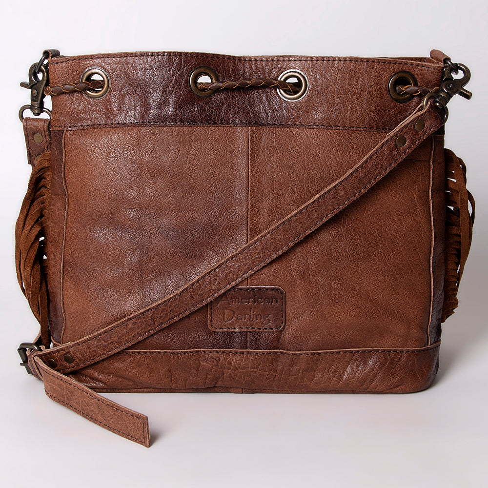 American Darling Cross Body Saddle Blanket Fabric Genuine Leather Western Women Bag | Handbag Purse Crossbody for Cute