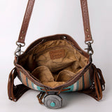 American Darling Cross Body Saddle Blanket Fabric Genuine Leather Western Women Bag | Handbag Purse Crossbody for Cute