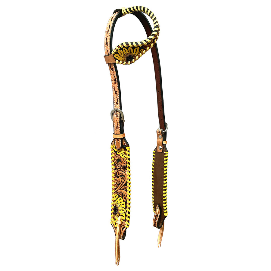 Bar H Equine American Leather Horse Saddle Tack One Ear Headstall | Browband Headstall - Uhorse
