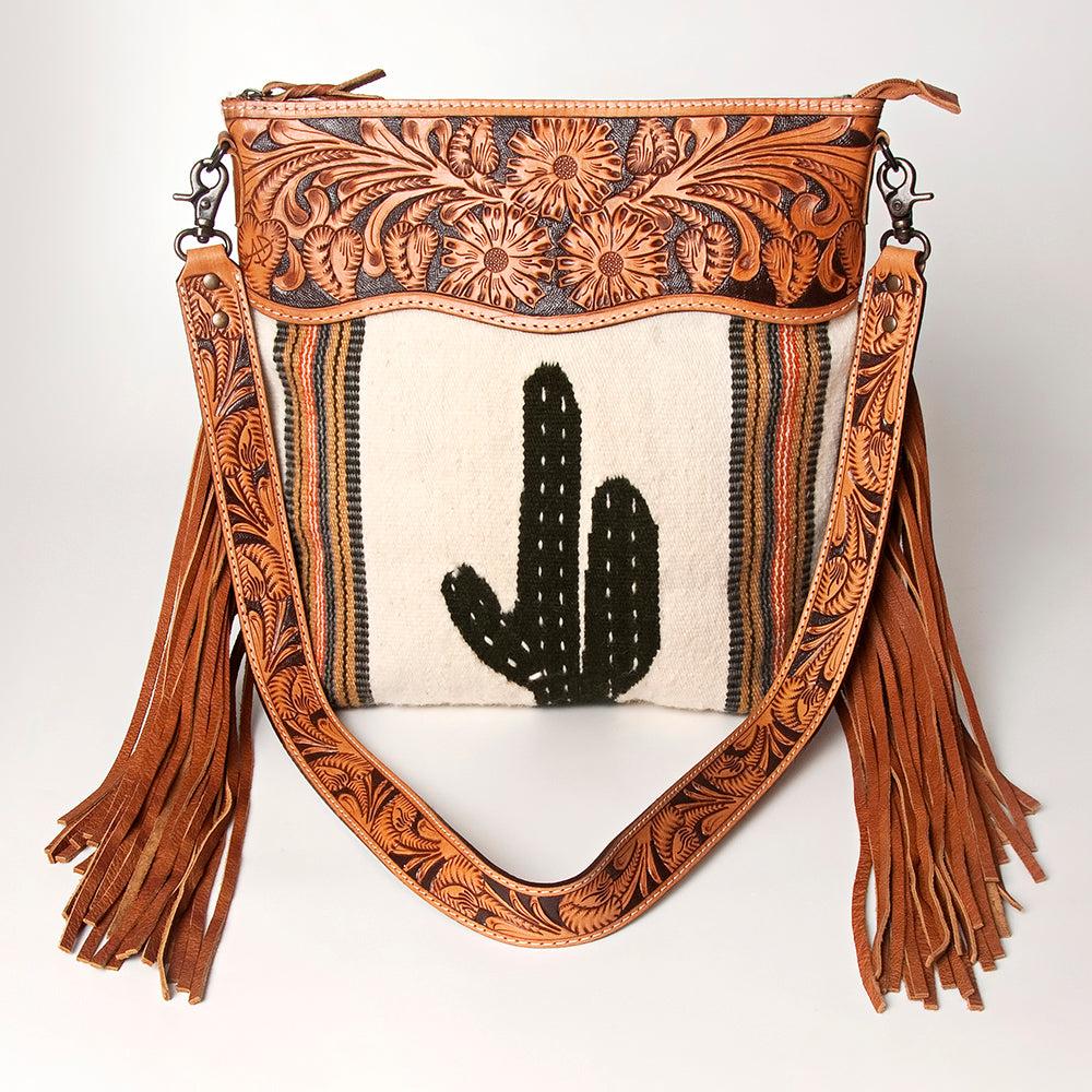 American Darling Cross Body Hand Tooled Saddle Blanket Genuine Leather Western Women Bag Handbag Purse | Crossbody for Cute