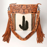 American Darling Cross Body Hand Tooled Saddle Blanket Genuine Leather Western Women Bag Handbag Purse | Crossbody for Cute