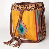 American Darling Hobo Saddle Blanket Hair Genuine Leather Western Women Bag Handbag Purse | Travel Bags College Casual