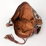 American Darling Hobo Saddle Blanket Hair Genuine Leather Western Women Bag Handbag Purse | Travel Bags College Casual