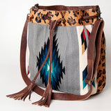 American Darling Hobo Saddle Blanket Hair Genuine Leather Western Women Bag Handbag Purse | Travel Bags College Casual