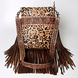 American Darling ADBGS192R Messenger Hand Tooled Hair On Genuine Leather women bag western handbag purse