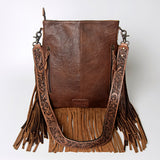 American Darling ADBGS192R Messenger Hand Tooled Hair On Genuine Leather women bag western handbag purse