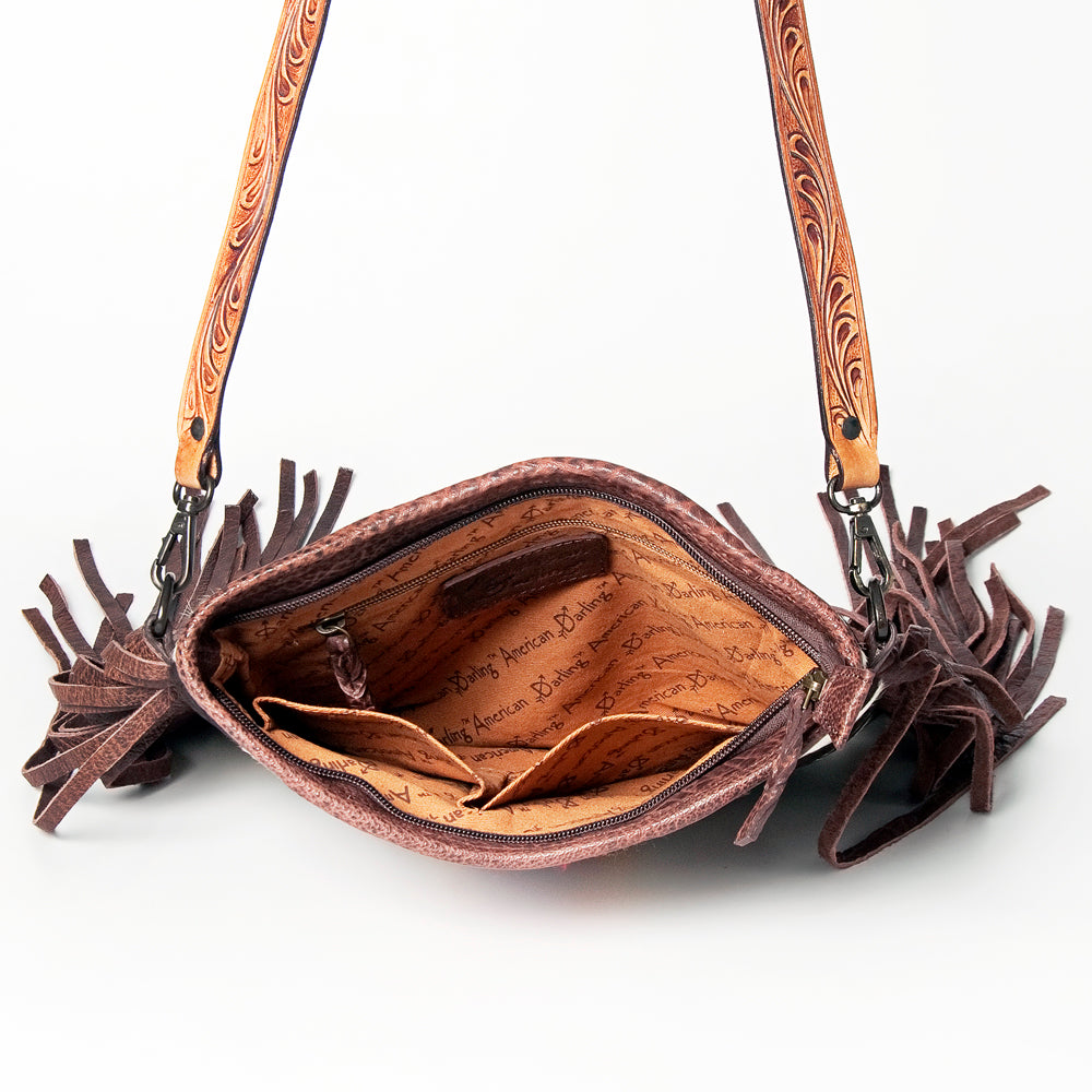 American Darling Crossbody Saddle Blanket Hand Tooled Genuine Leather Women Bag Western Handbag Purse