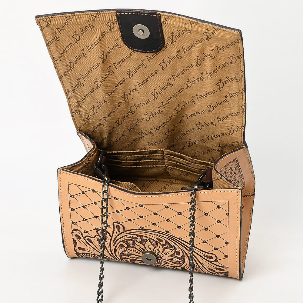 American Darling Crossbody Hand Tooled Genuine Leather Women Bag Western Handbag Purse