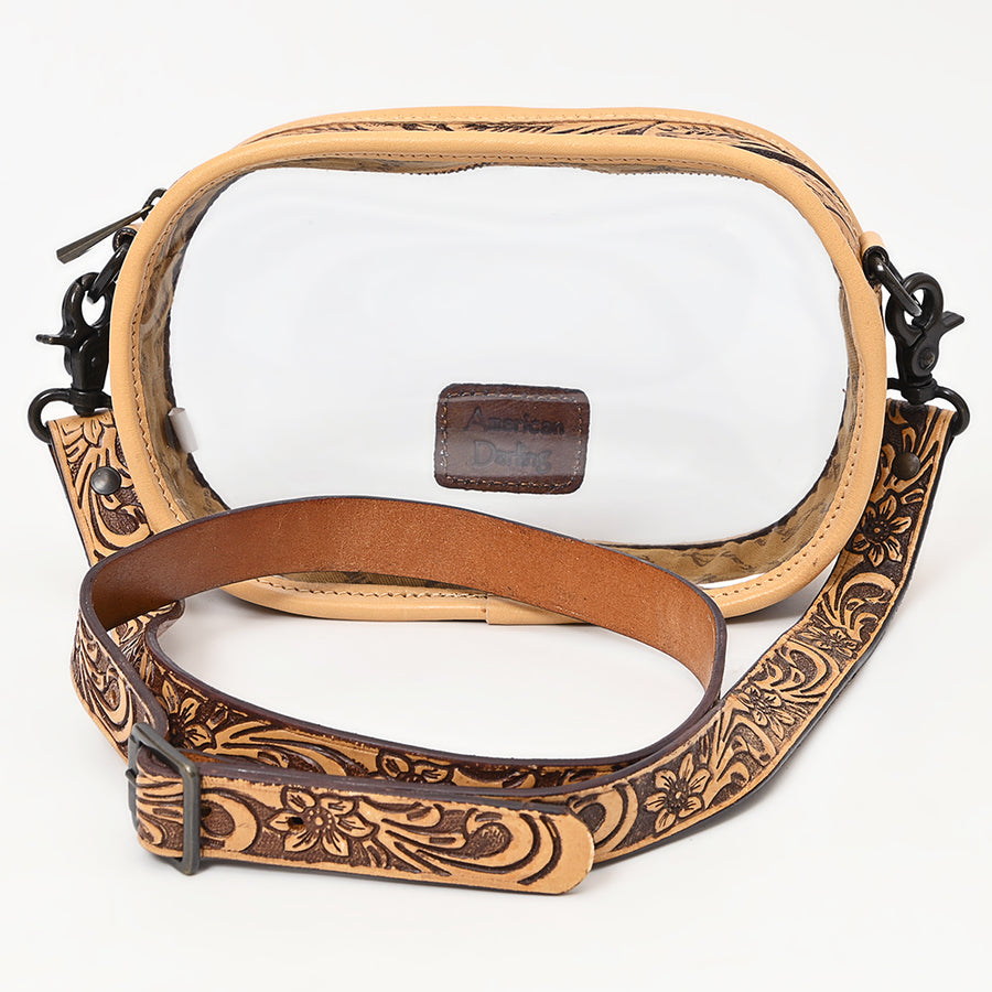 American Darling Clear Bag Hand Tooled Genuine Leather Women Western Handbag Purse