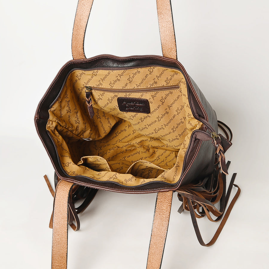 American Darling Hand Tooled Genuine Leather Women Bag Western Handbag Purse
