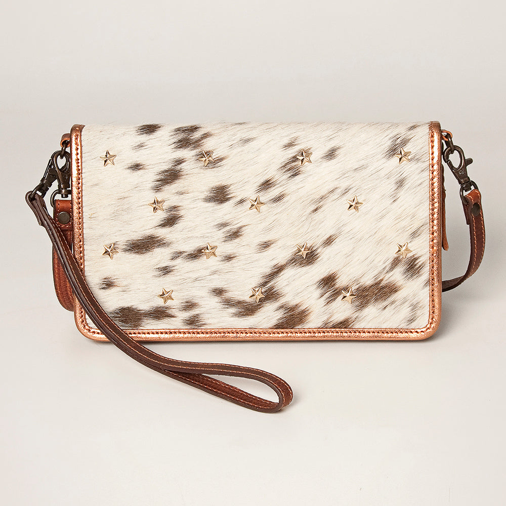 American Darling Organizer Hair-On Genuine Leather Women Bag Western Handbag Purse