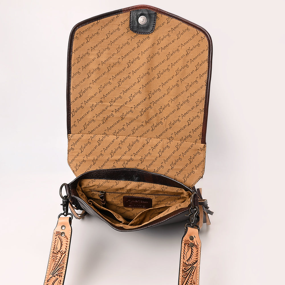 American Darling Messenger Saddle Blanket Genuine Leather Women Bag Western Handbag Purse