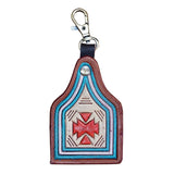 American Darling ADKRX130 Hand Tooled Carved Genuine Leather Keyring