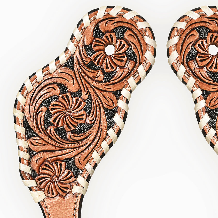 Bar H Equine Leather Spurs Straps for Adults Western Womens Spur Horse Riding Barrel Racing Show and Rodeo Strap Adult Women
