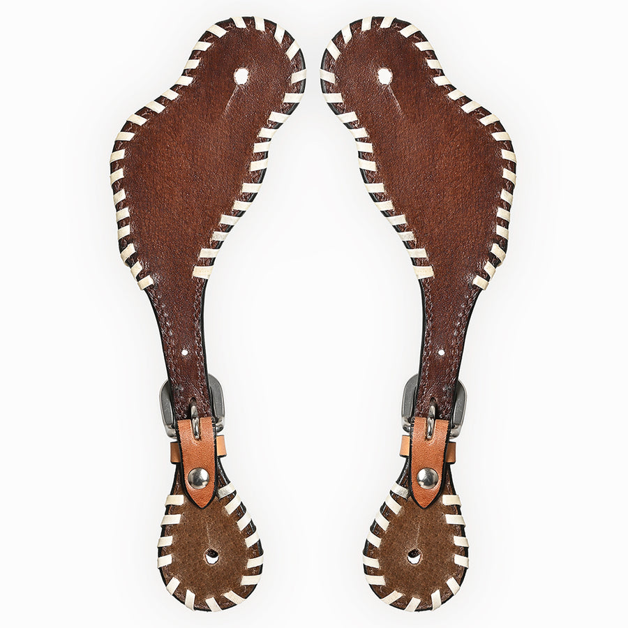 Bar H Equine Leather Spurs Straps for Adults Western Womens Spur Horse Riding Barrel Racing Show and Rodeo Strap Adult Women