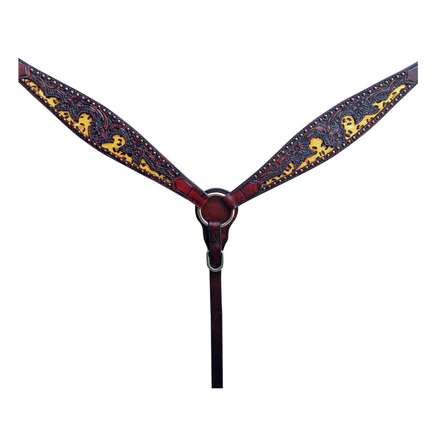 HILASON W. H. Breast Collar American Leather Floral by Hilason – Cowboy and equestrian accessories