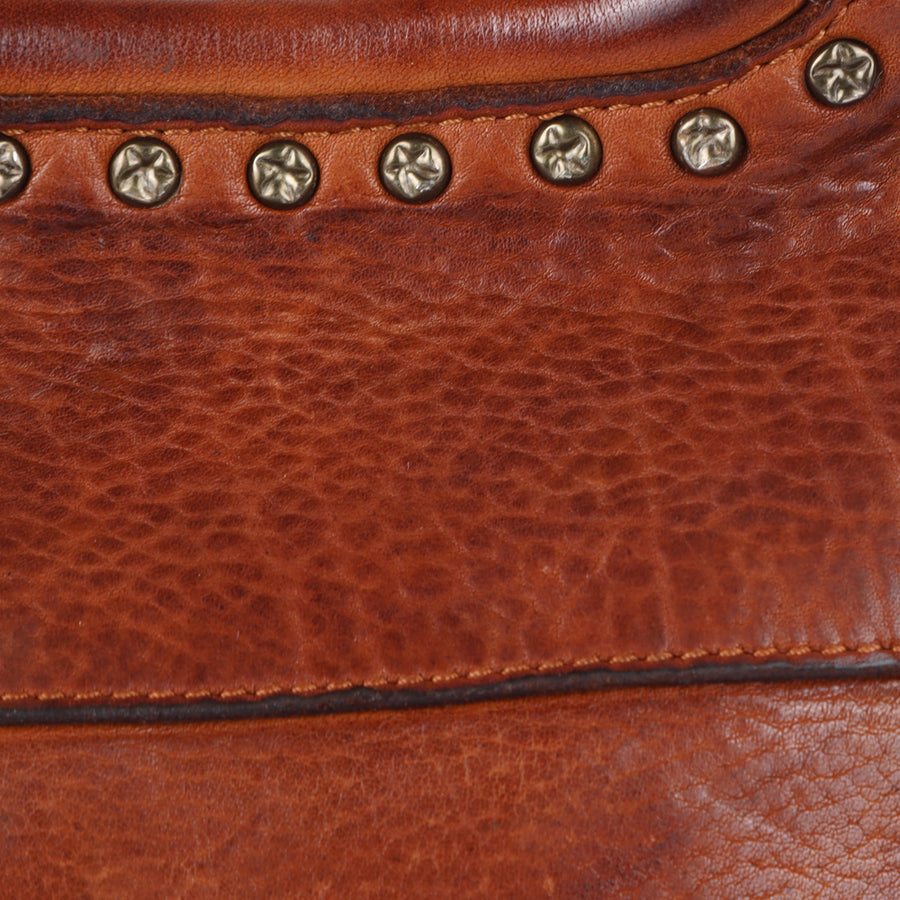 Spaghetti Western Swc178Tan Tote Vintage Handmade Drum Dyed Genuine European Cowhide Leather Women Bag Western Handbag Purse