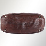 Spaghetti Western Swc123Acg Tote Vintage Handmade Drum Dyed Genuine European Cowhide Leather Women Bag Western Handbag Purse