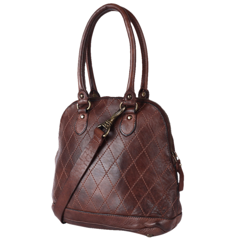 Spaghetti Western Swc123Acg Tote Vintage Handmade Drum Dyed Genuine European Cowhide Leather Women Bag Western Handbag Purse