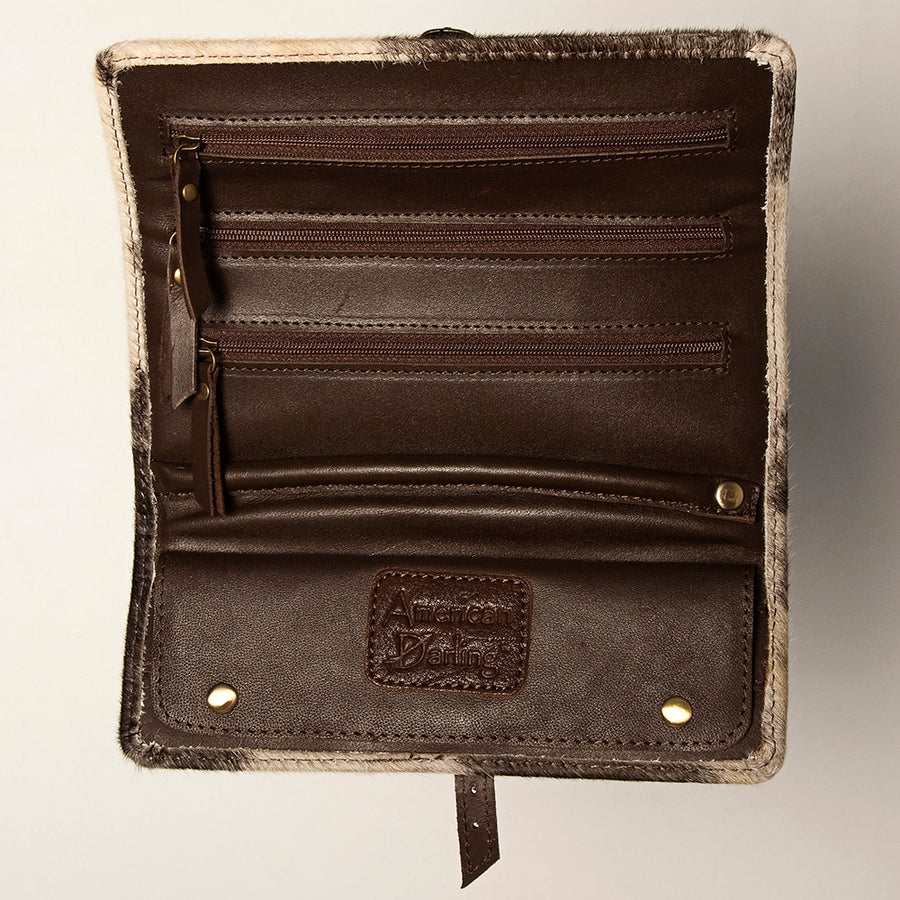 American Darling Women's Jewelry Case Eco-Friendly Vegetable-Tanned Genuine Leather Well-compartmentalized YKK Zipper