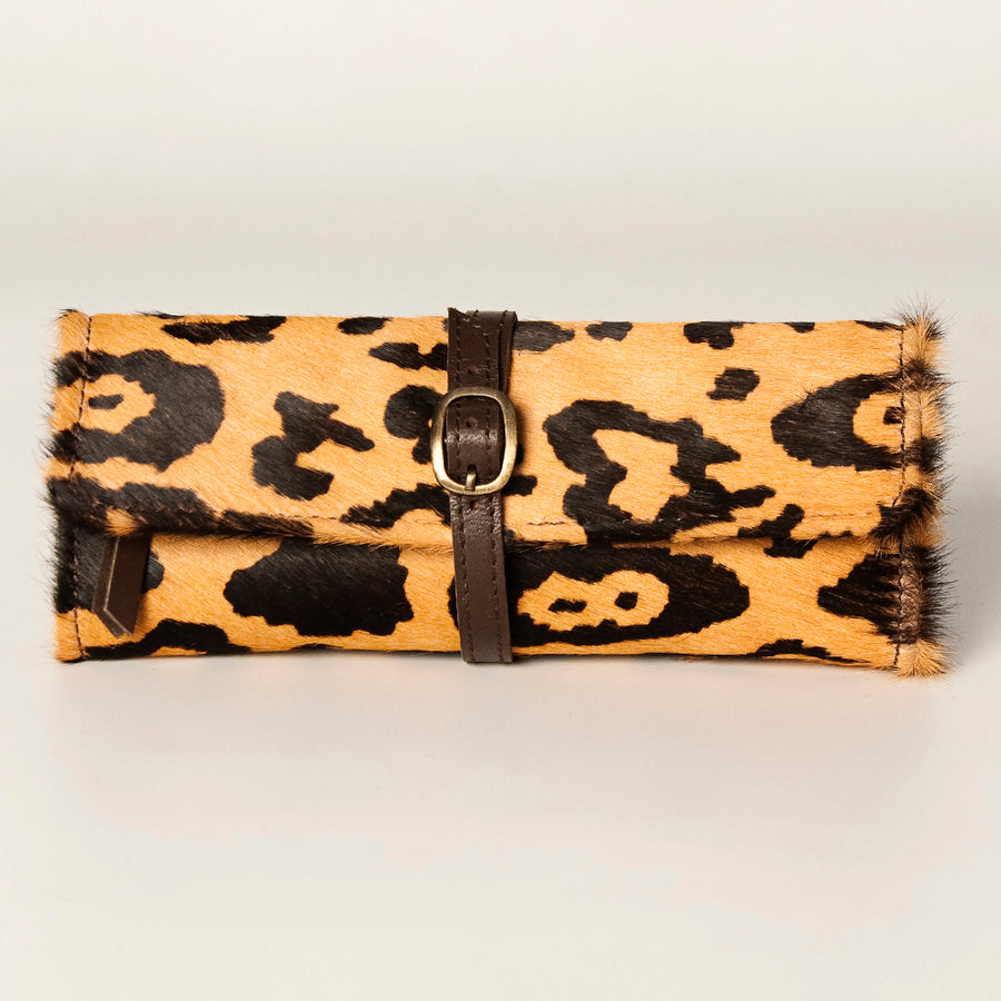 American Darling Women's Jewelry Case Eco-Friendly Vegetable-Tanned Genuine Leather Well-compartmentalized YKK Zipper