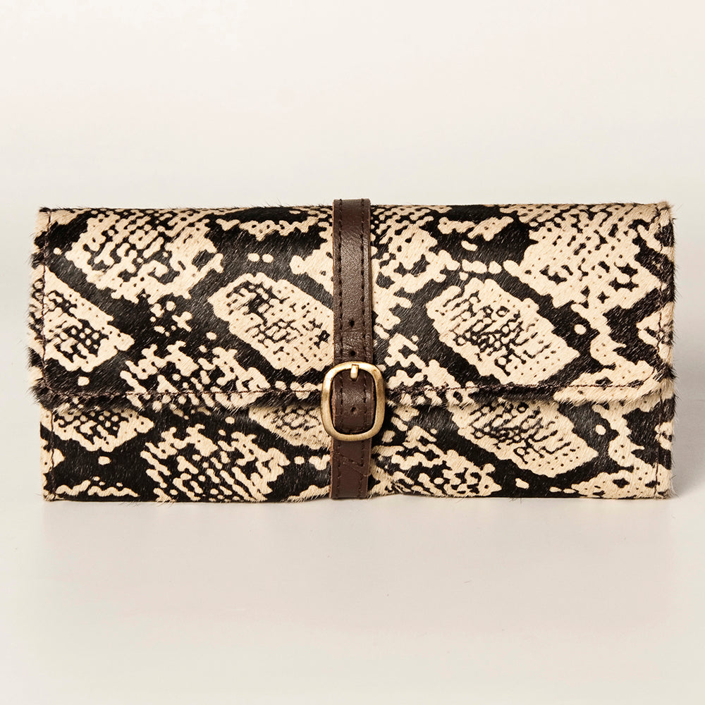 American Darling Jewelry Case Hand Tooled Hair-On Genuine Leather Western Women Bag | Organizer Box for Travel