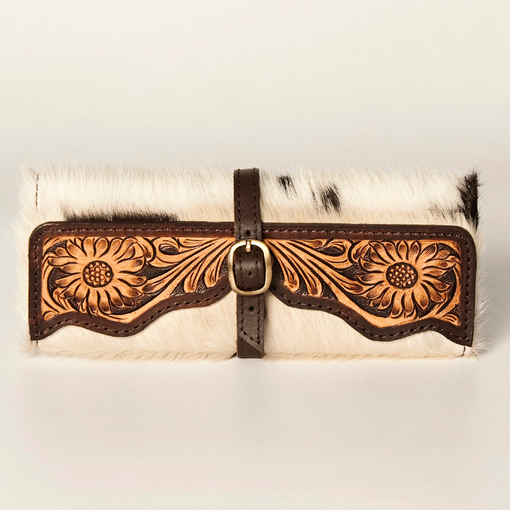 American Darling Jewelry Case Hand Tooled Hair-On Genuine Leather Western Women Bag | Organizer Box for Travel