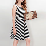 American Darling Jewelry Case Hand Tooled Hair-On Genuine Leather Western Women Bag | Organizer Box for Travel