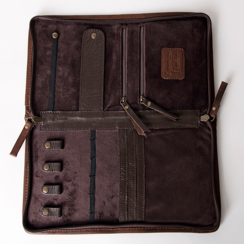 American Darling Jewelry Case Hand Tooled Hair-On Genuine Leather Western Women Bag | Organizer Box for Travel